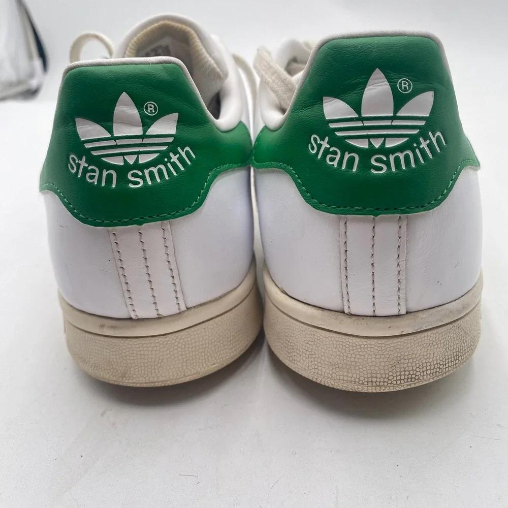 Adidas Stan Smith Sneakers Men 10 White Green Leather Classic M20324 Tennis Shoe